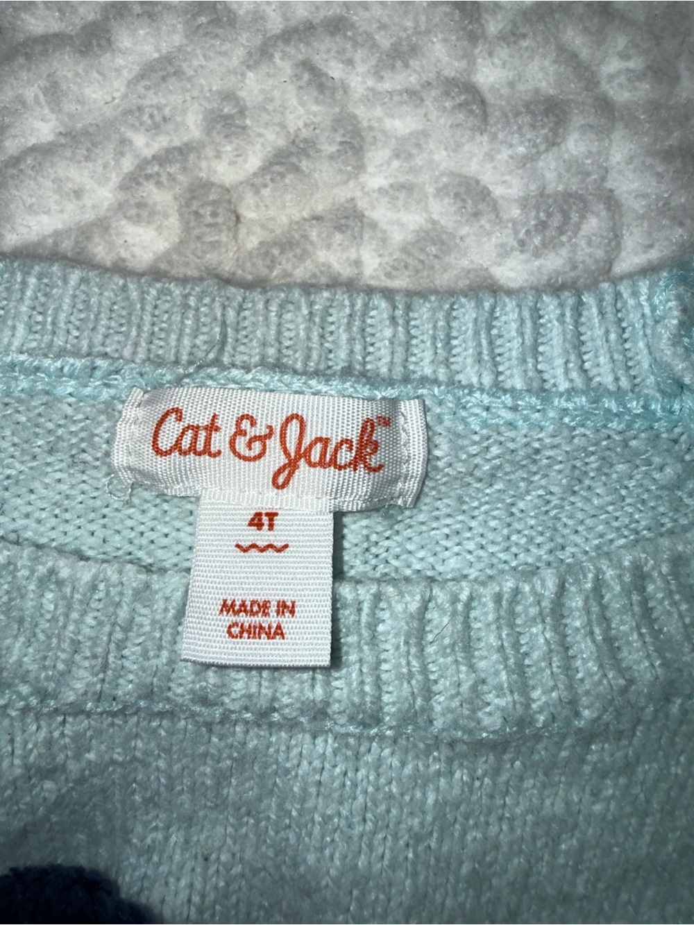 Cat & Jack Light Blue Puffin Crewneck Sweater - Picture 2 of 2
